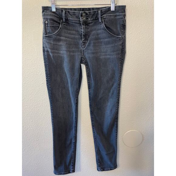 Hudson Collin  Y2K Style Skinny Low Rise Washed Black Semi Stretch Jeans Size 28 - Picture 1 of 10